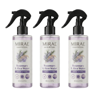 3 Pack Rosemary + Rice Water Spray
